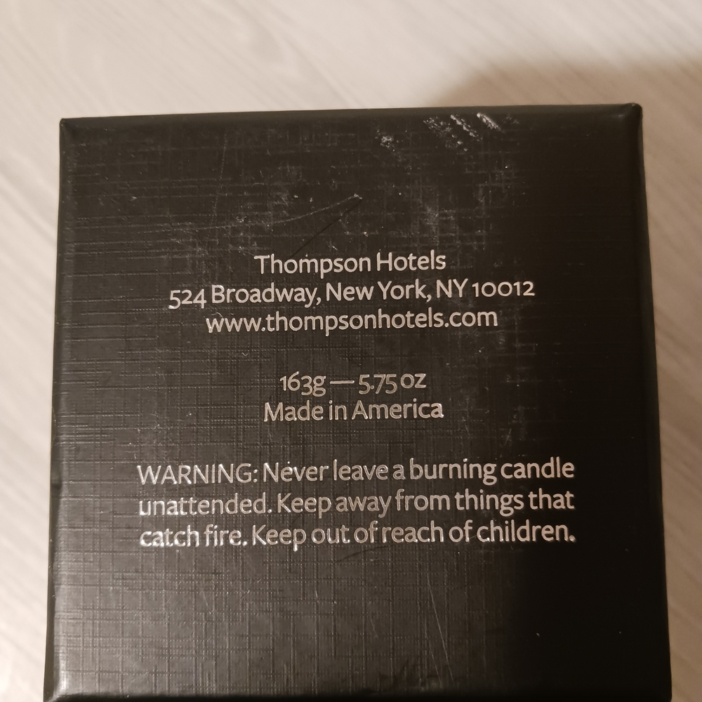 Thompson Hotels Black Luxury Candle - Picture 6 of 8